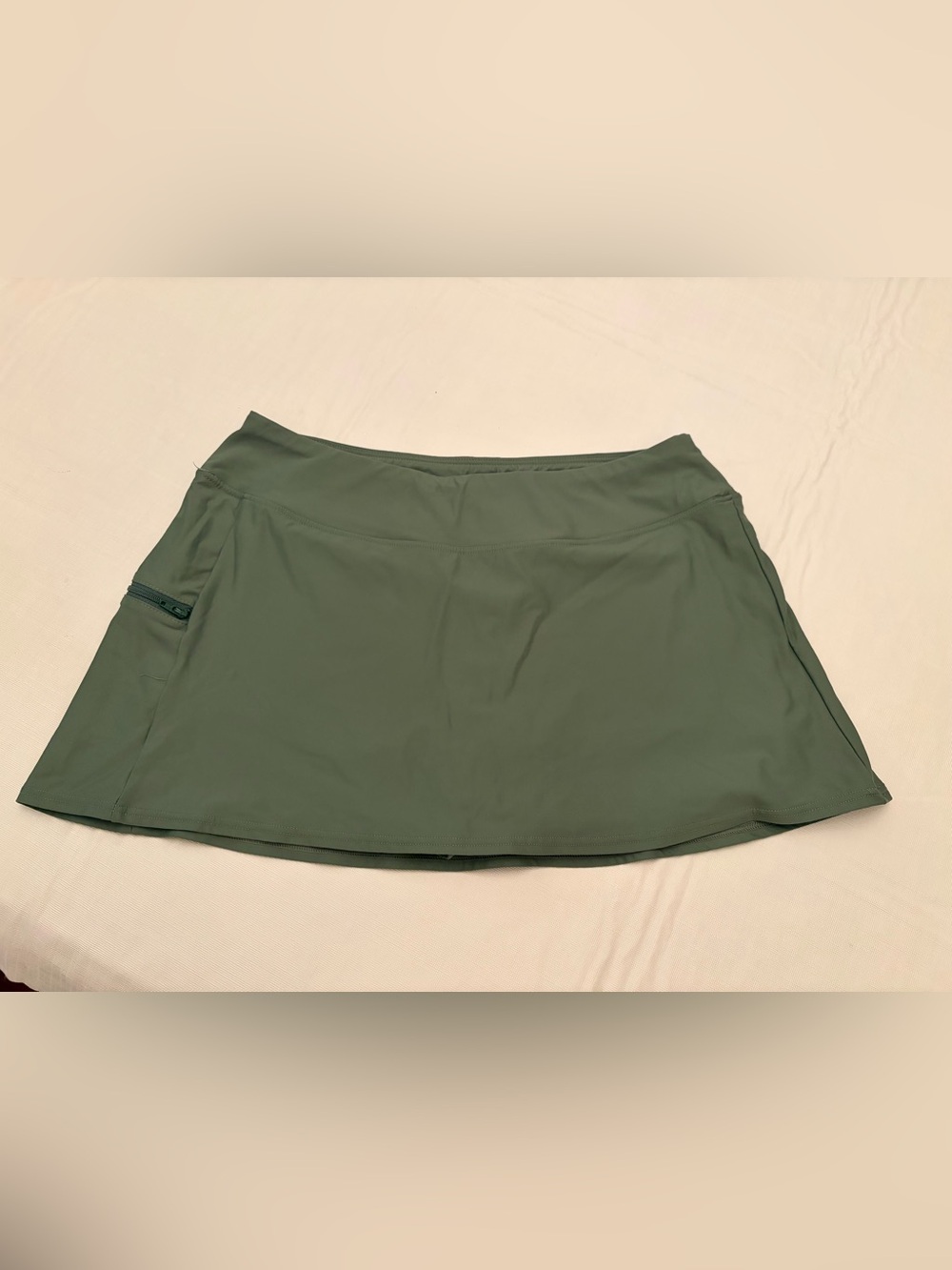 Sunsets Swim Skort in Olive Green - Size S